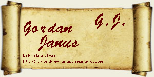 Gordan Janus vizit kartica